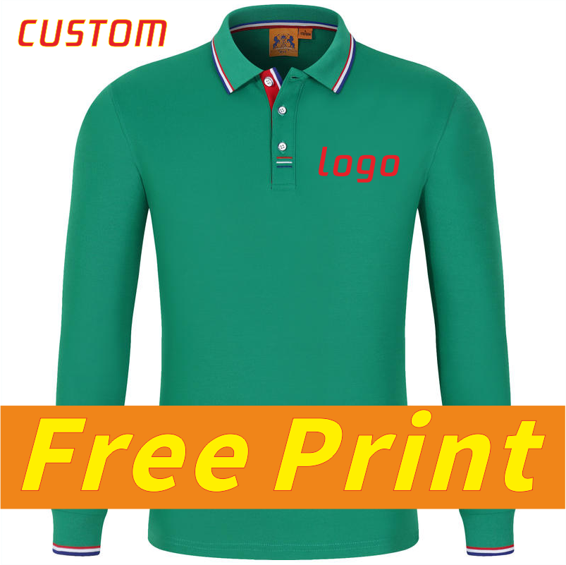 Polo Shirt Pique - Jesienna koszulka POLO z długim rękawem,
