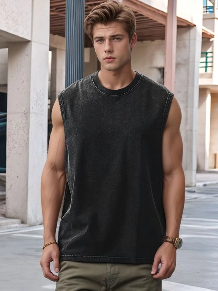 Tank Top Muscle - Męskie koszulki bez rękawów z bawełny