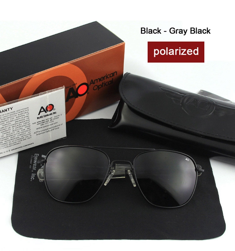 Sunglasses Aviator Polarized - Okulary przeciwsłoneczne AO z polaryzacją, męskie,