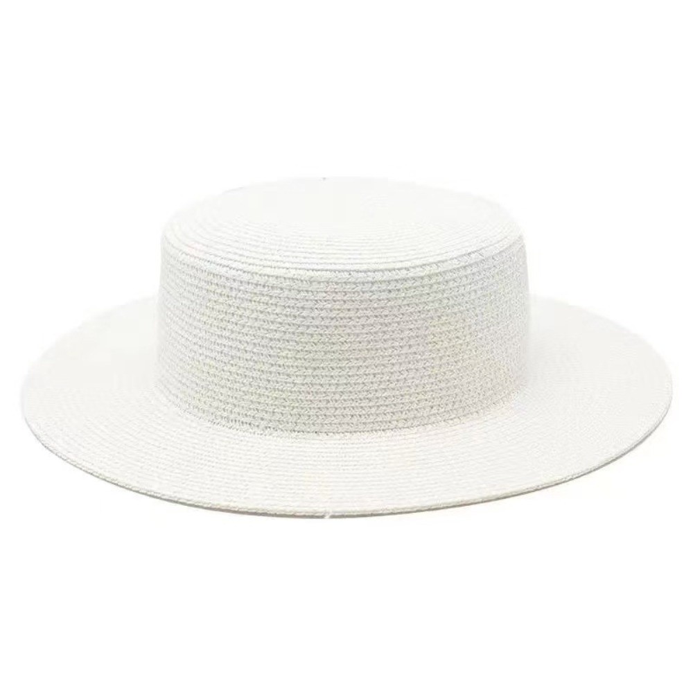 Bucket Hat Straw - Modny kapelusz słomkowy z szerokim rondem,