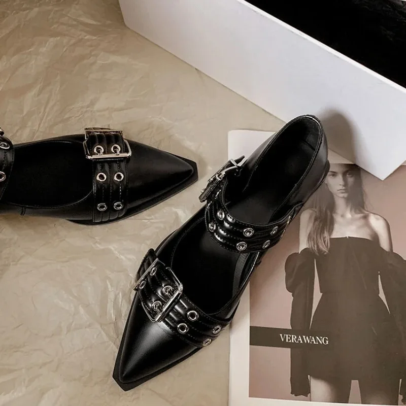 Casual Sandal Leather - Damskie buty designerskie luksusowe czółenka na