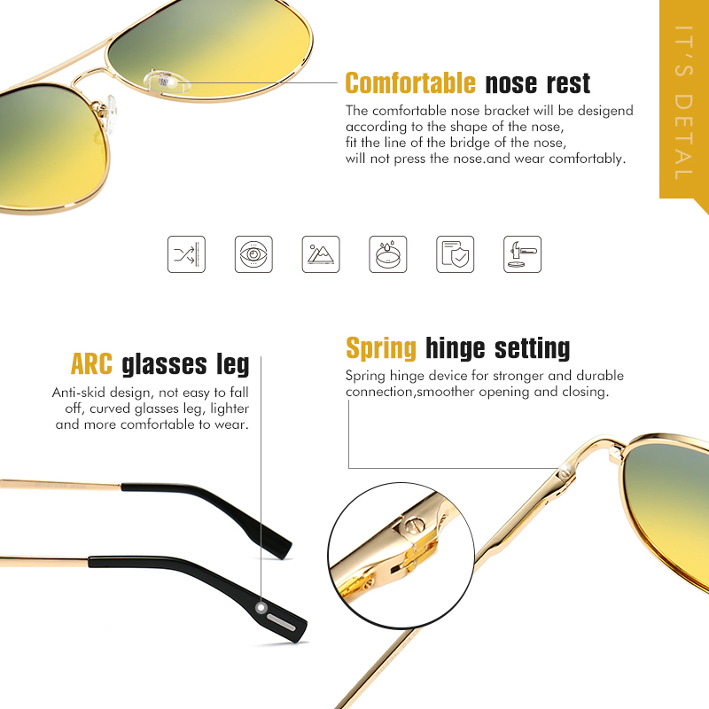 Okulary przeciwsłoneczne fotoc – Sunglasses Aviator Polarized recenzja i cena