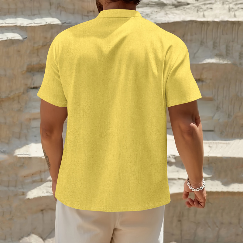 Męska koszula Henley z bawełny – Linen Shirt Breathable recenzja i cena