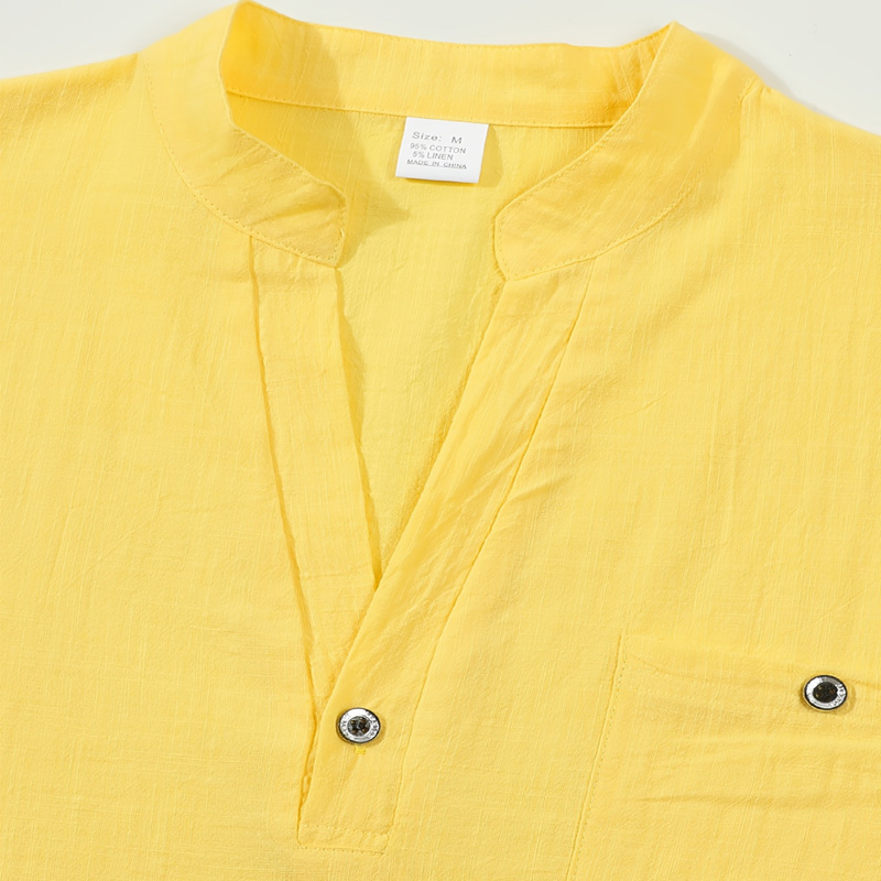Męska koszula Henley z bawełny – Linen Shirt Breathable recenzja i cena