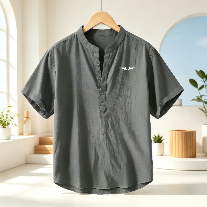 Męska koszula z krótkim rękawe – Linen Shirt Breathable recenzja i cena