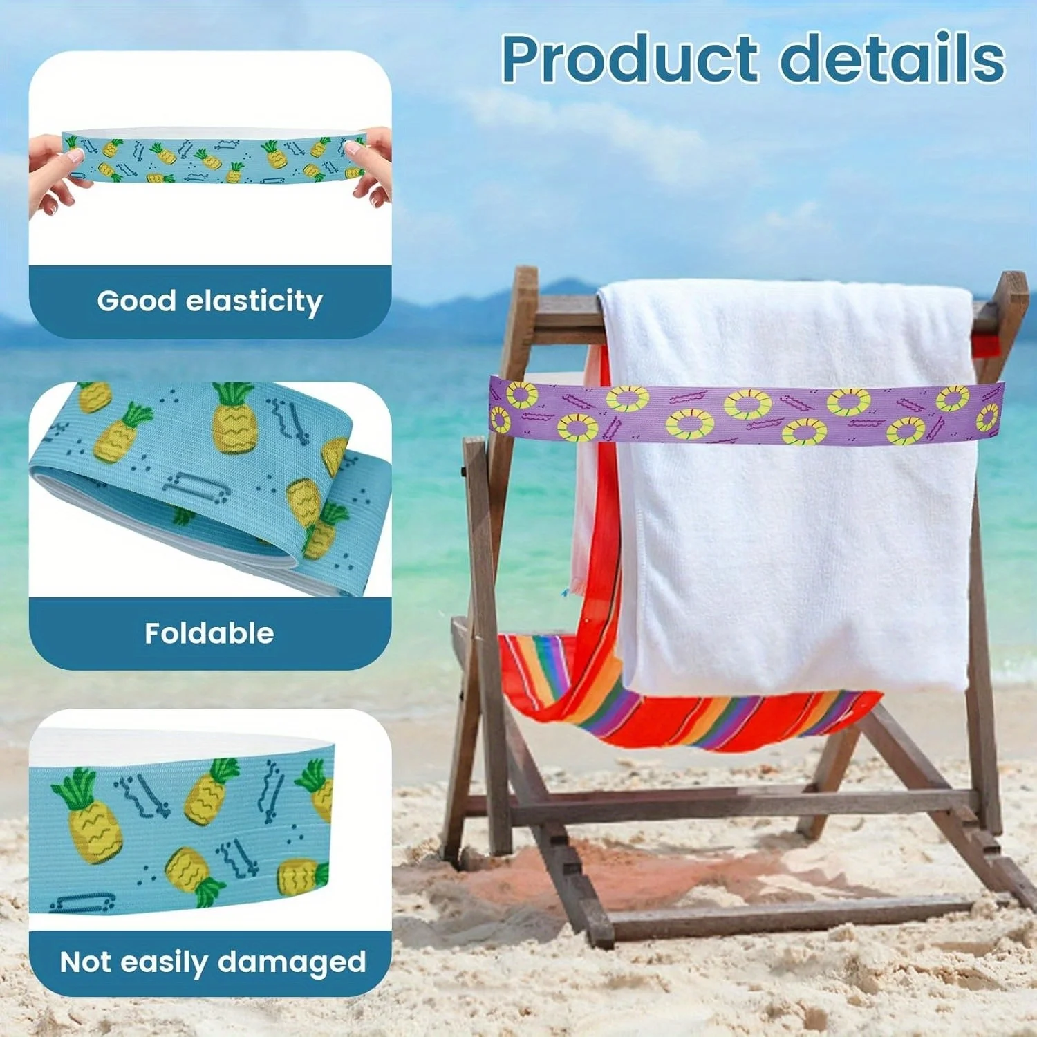 5 szt. Duże gumki na ręczniki  – Beach Towel Large recenzja i cena