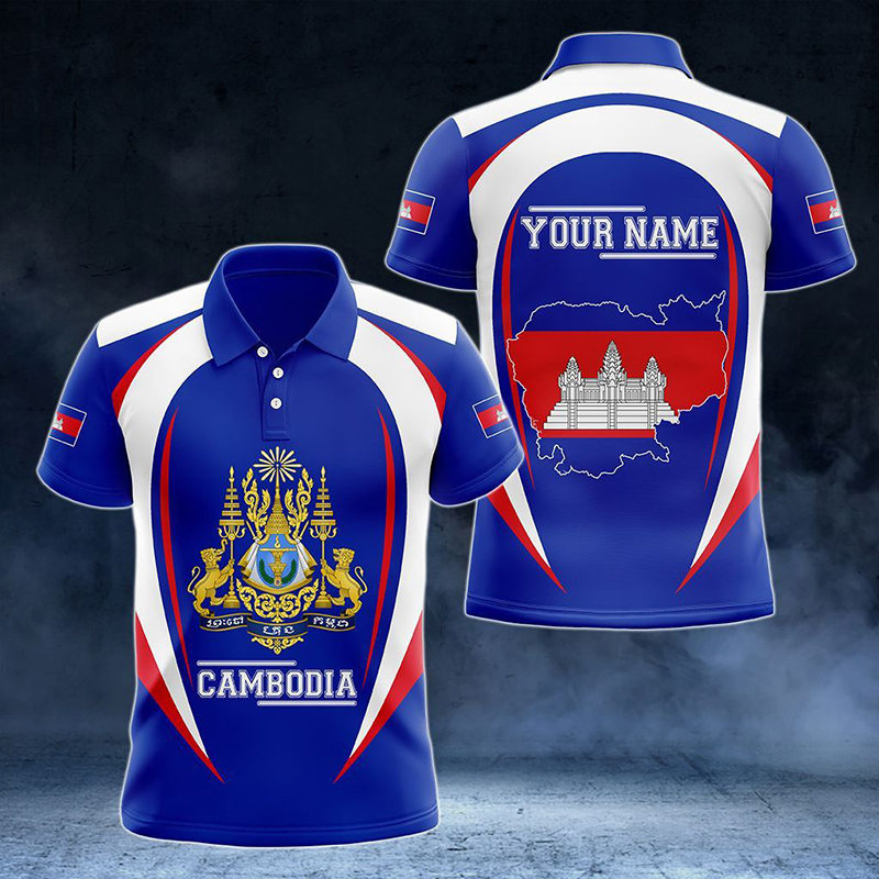 Koszulka polo z grafiką flagi  – Shirt Camp Collar recenzja i cena
