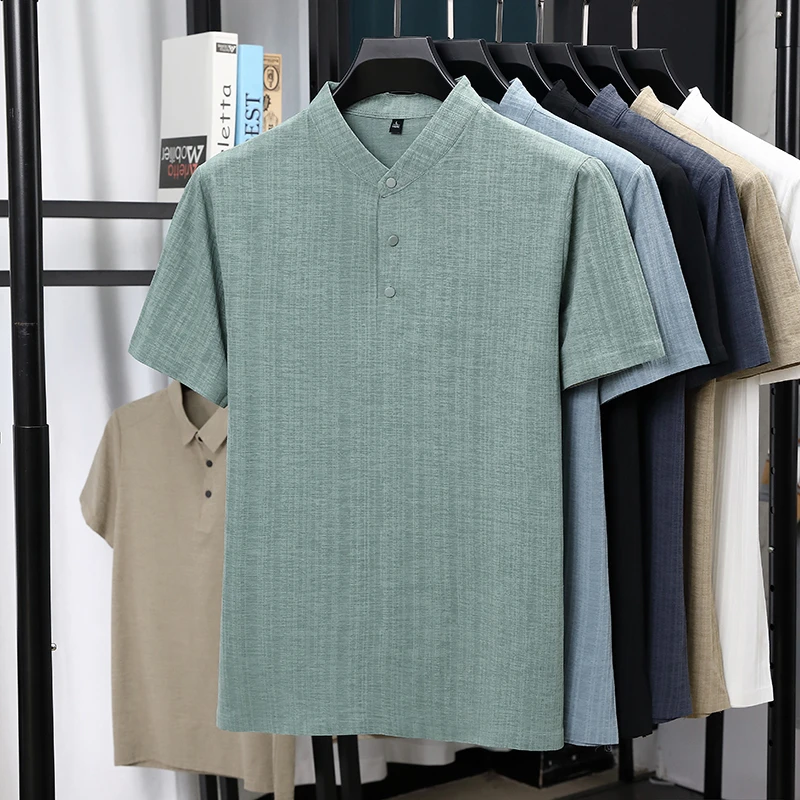 Męskie koszule z krótkim rękaw – Linen Shirt Breathable recenzja i cena