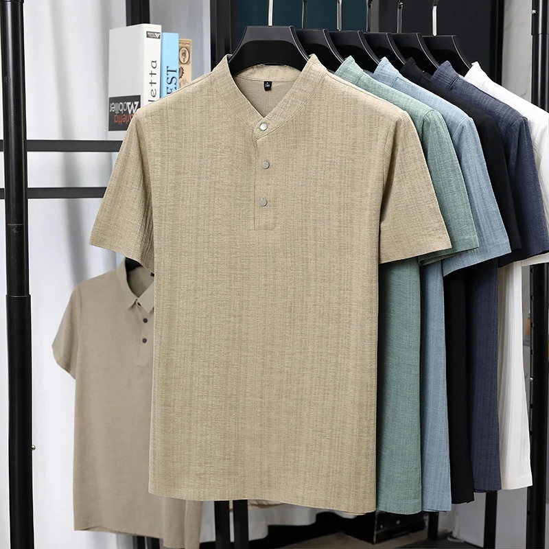Męskie koszule z krótkim rękaw – Linen Shirt Breathable recenzja i cena