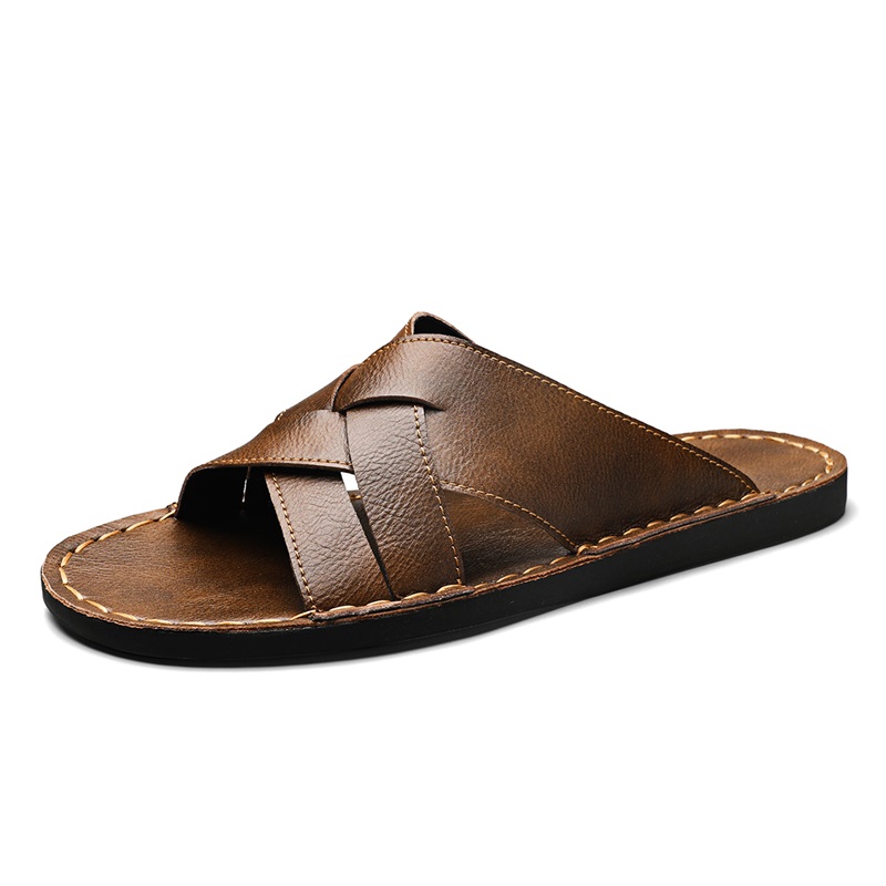 Modne męskie klapki z prawdziw – Flip Flop Leather Men recenzja i cena