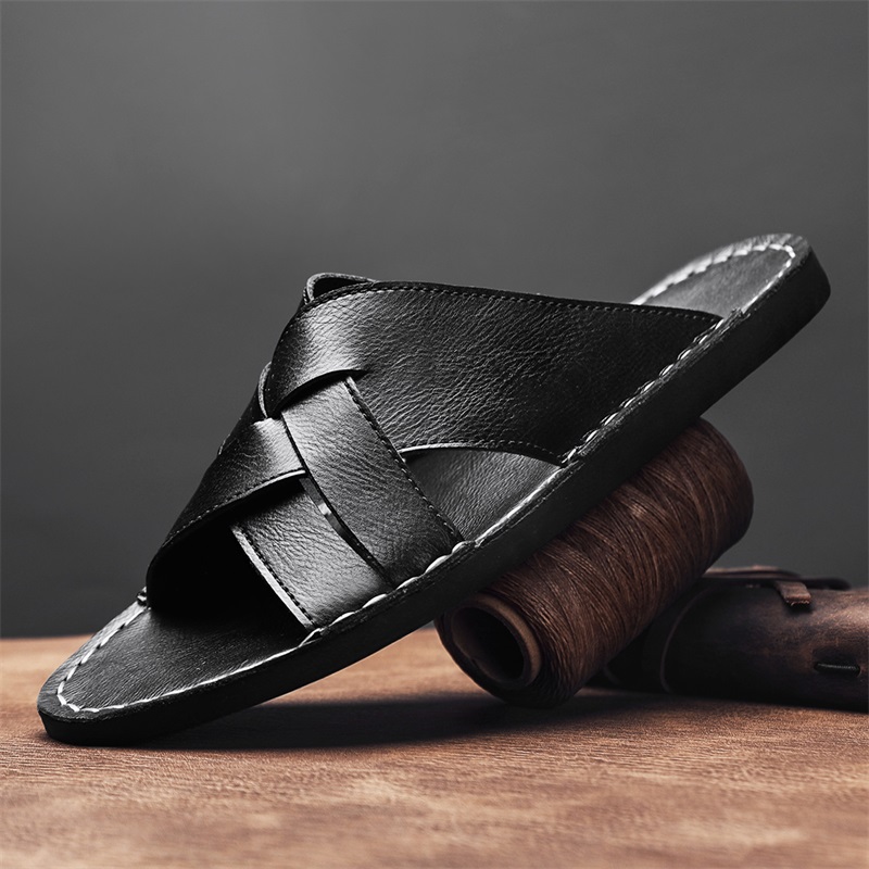 Modne męskie klapki z prawdziw – Flip Flop Leather Men recenzja i cena