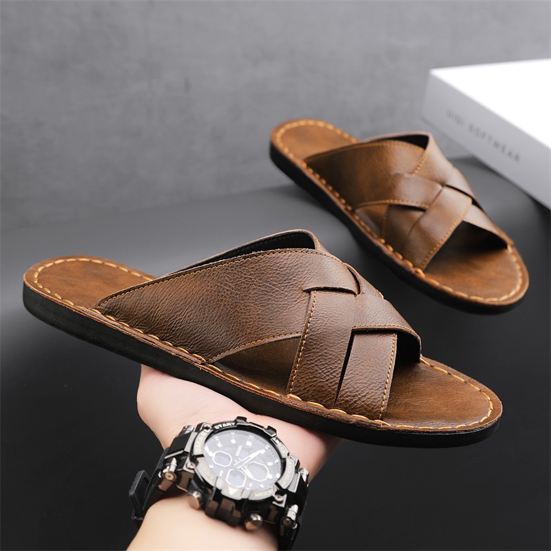 Modne męskie klapki z prawdziw – Flip Flop Leather Men recenzja i cena