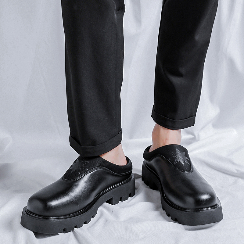 Męskie platformy typu mule, sk – Flip Flop Leather Men recenzja i cena