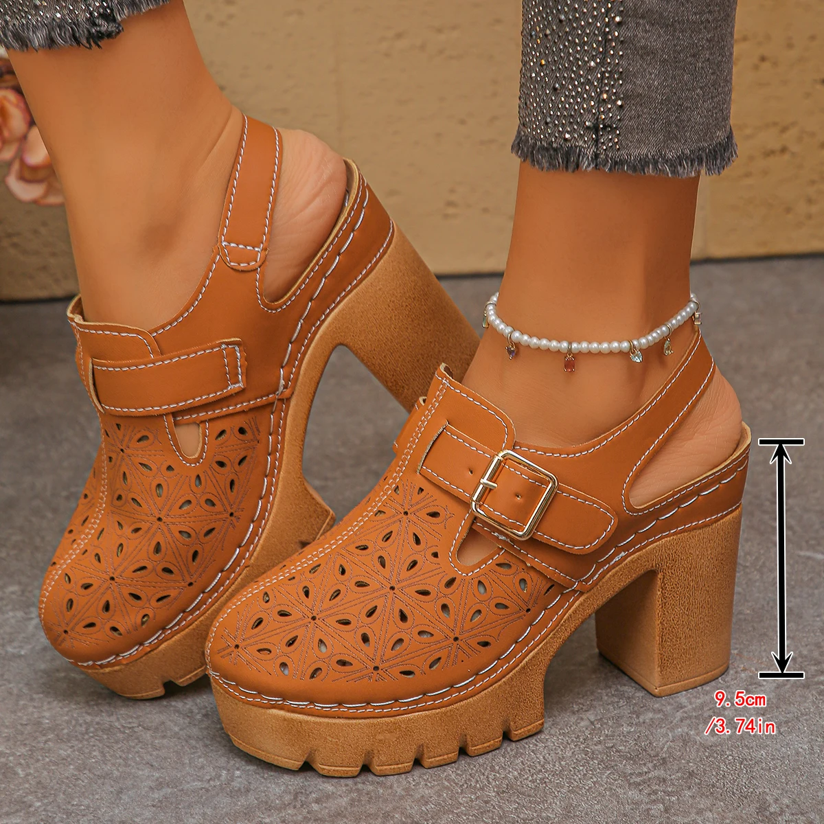 Sandały damskie na grubym obca – Casual Sandal Leather recenzja i cena