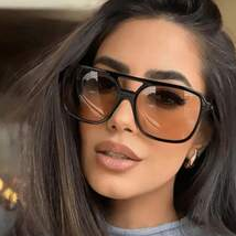 Czarne kwadratowe okulary prze – Sunglasses Aviator Polarized recenzja i cena
